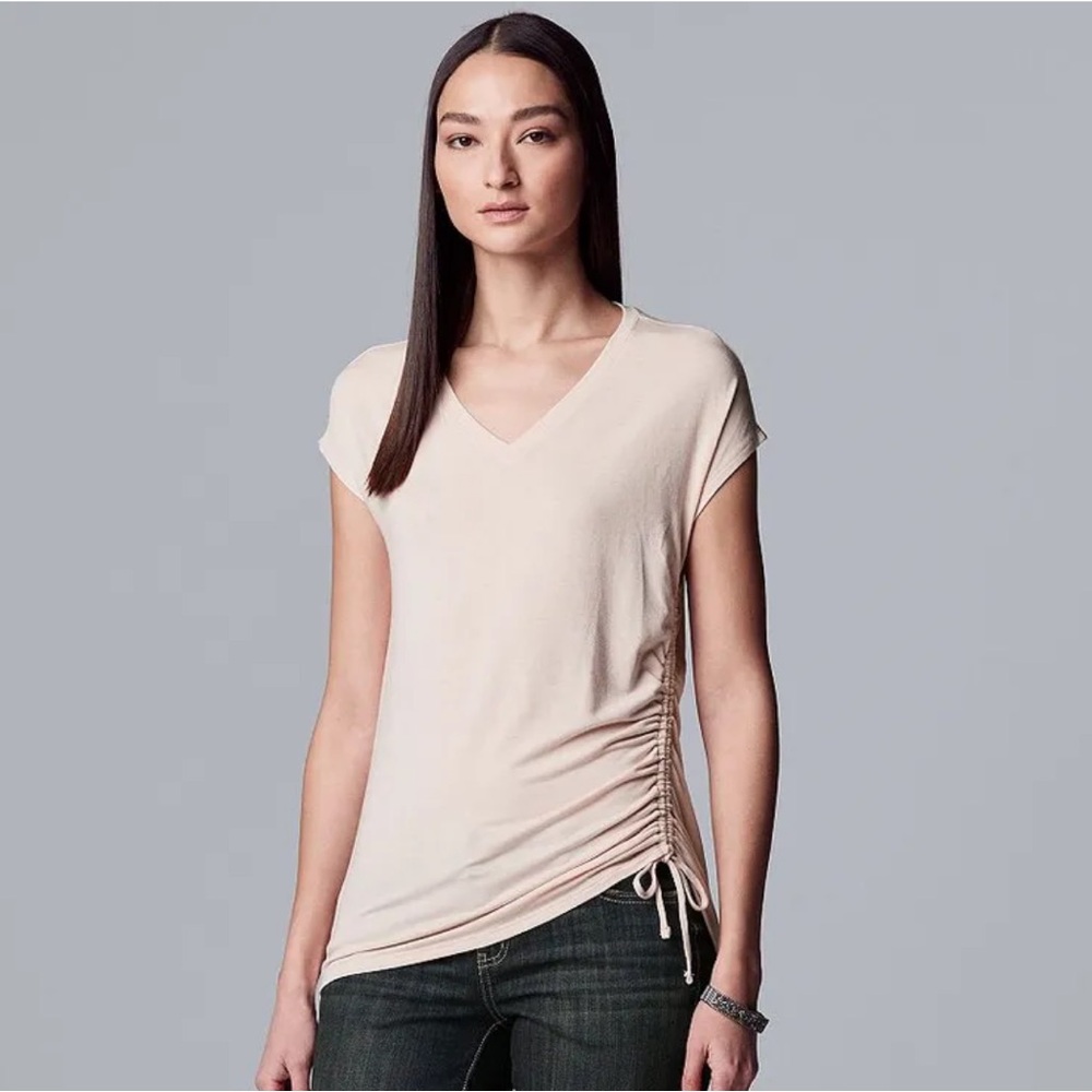 Women's Simply Vera Vera Wang Everyday Movement Side-Drawstring Tee